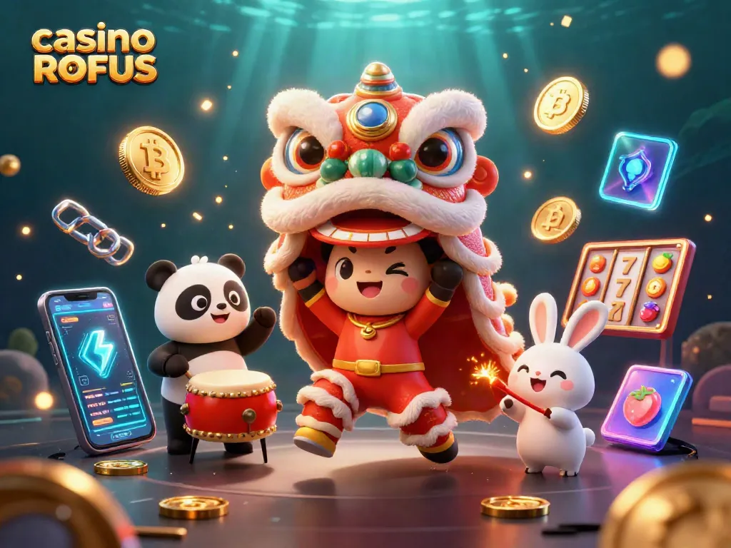 Engage in exciting gameplay at casino uden ROFUS featuring action-packed characters and vibrant casino elements.