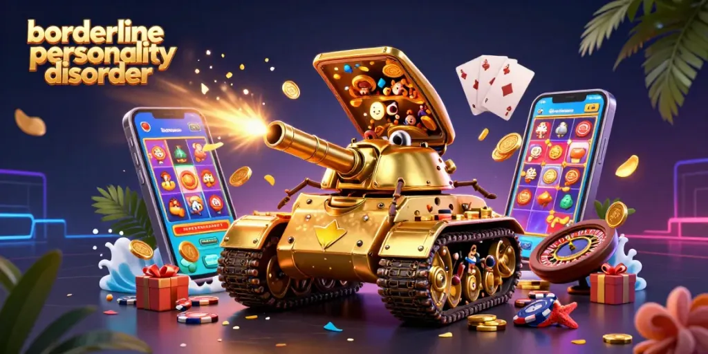 Play engaging slot games and experience borderline personality disorder in a lively casino setting filled with excitement.