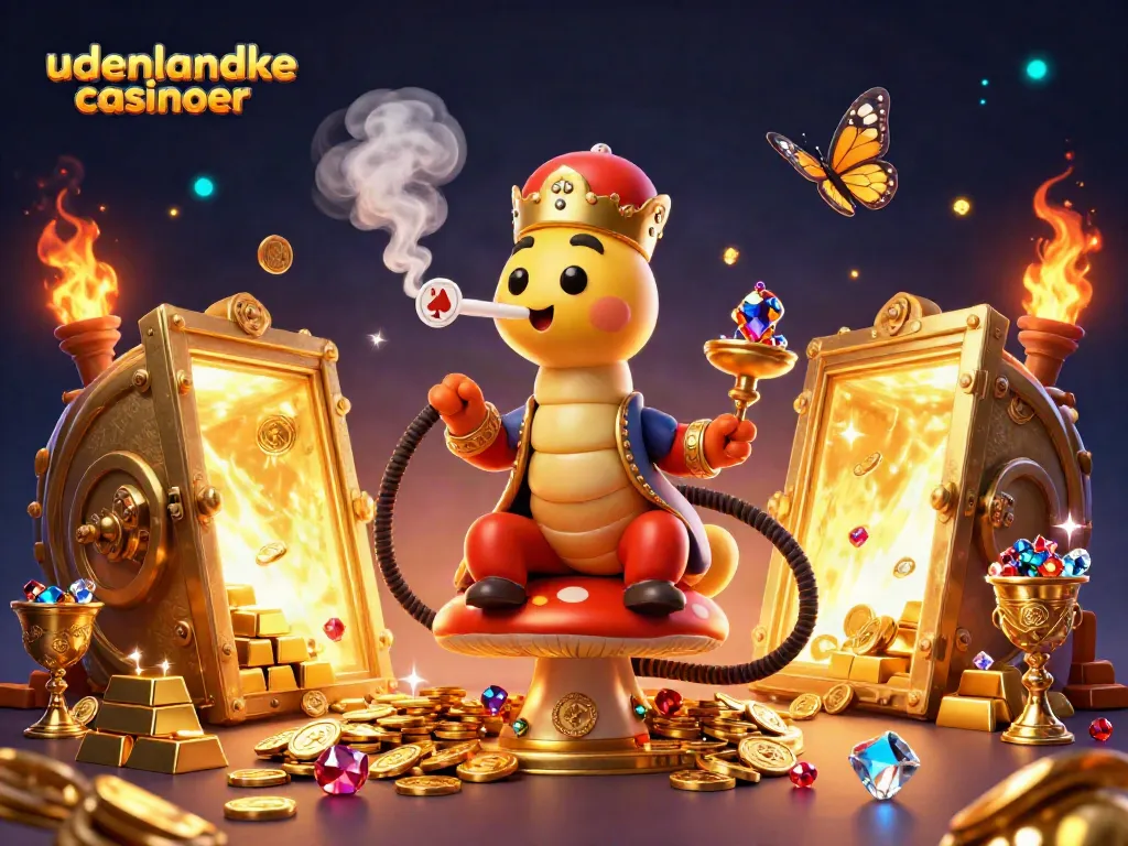 Engage with udenlandske casinoer illustrated as an enticing scene with captivating gaming elements.