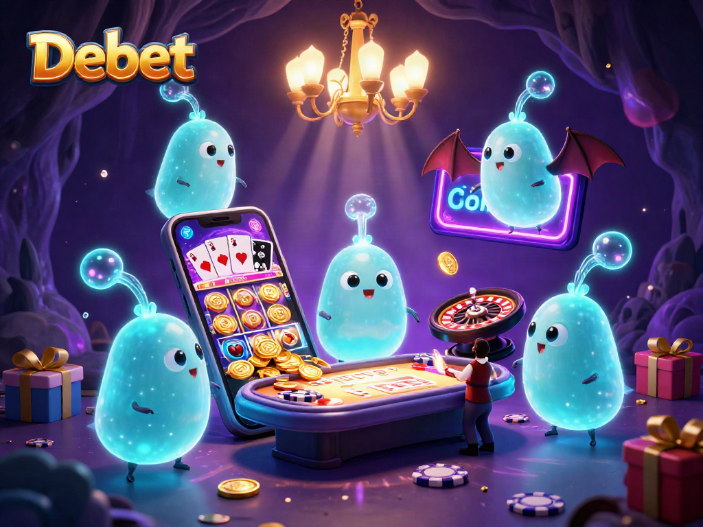 Experience casino action with Debet as glowworms light up a vibrant gaming scene, featuring thrilling slots.