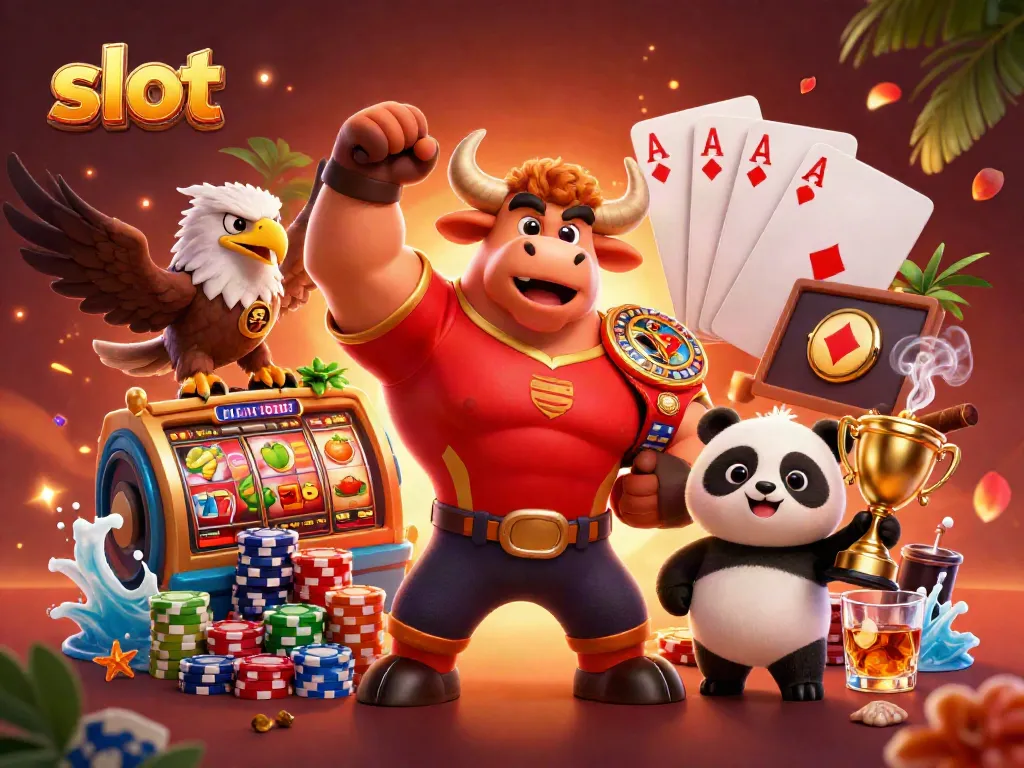 Engaging slot scene featuring 3D characters celebrating jackpot wins with vibrant casino elements.
