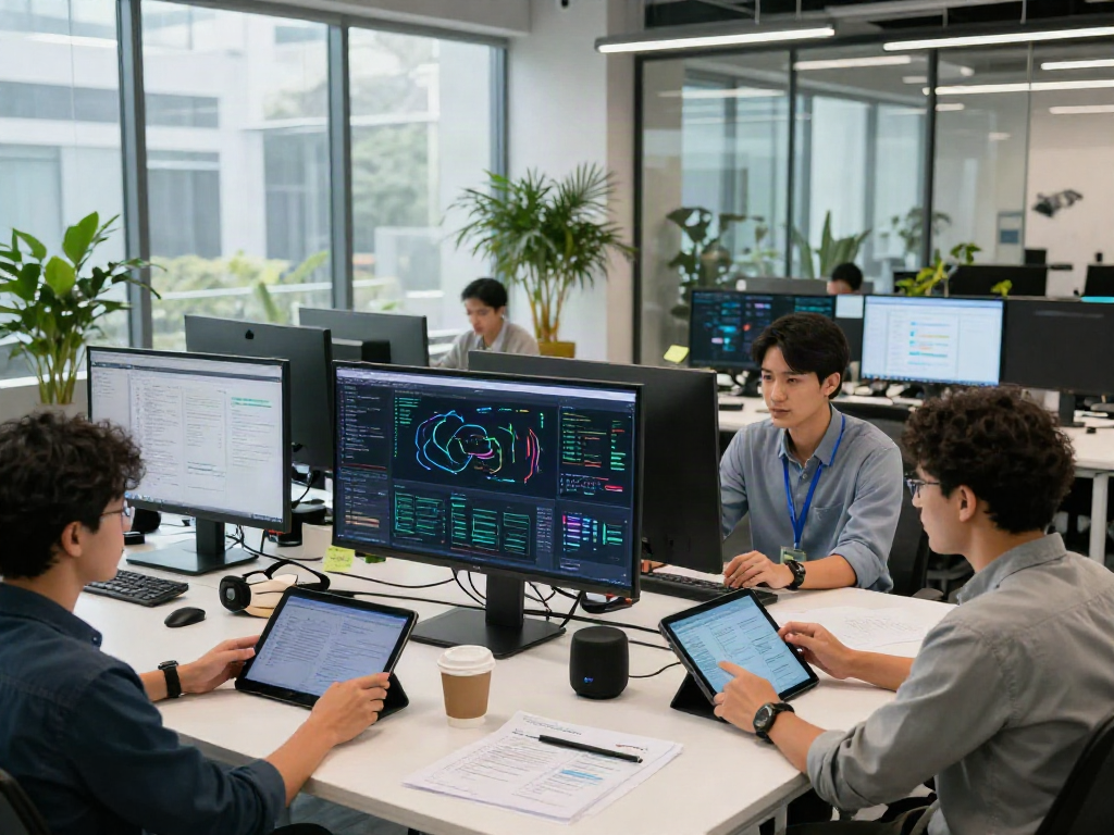 Dynamic workspace showcasing crushon ai data analysis tools and team collaboration.