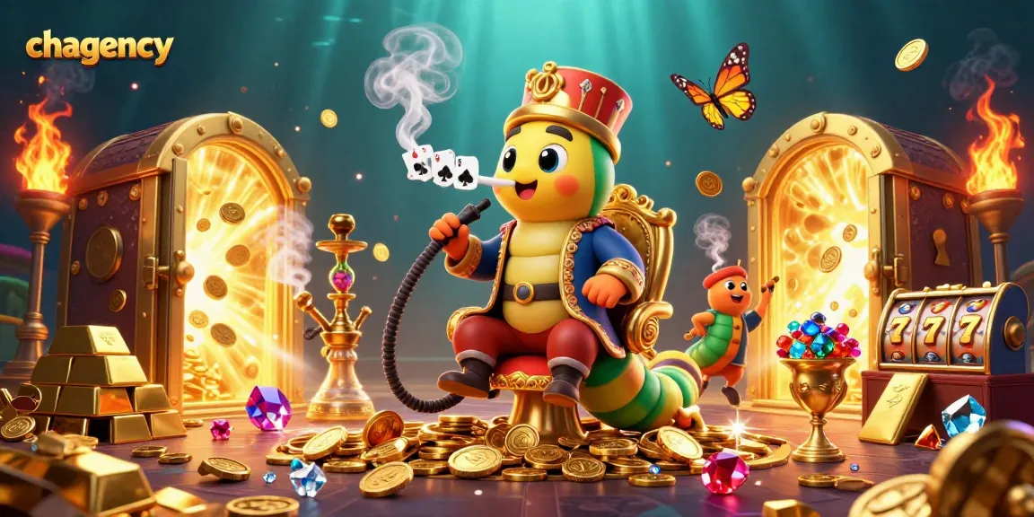Join the thrilling action at chagency with vibrant 3D illustration showcasing exciting casino elements like slot reels and treasure vaults.