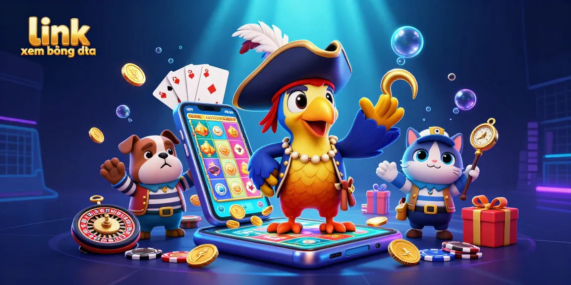Experience the thrill of watching link xem bóng đá with vibrant 3D characters and high-stakes gambling action.