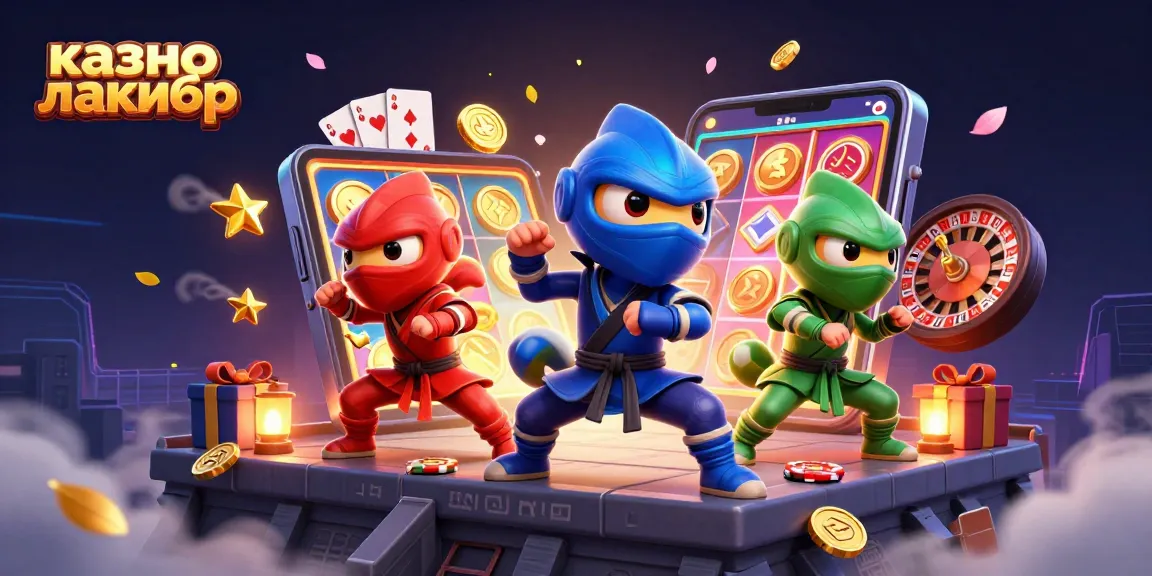 Experience the vibrant action at казино лакибир with a dynamic ninja chameleon team amidst thrilling casino games.